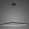 Lampa wisząca LED Ledowe Kwadraty No.1 czarna 80cm nowoczesna do salonu z regulacją