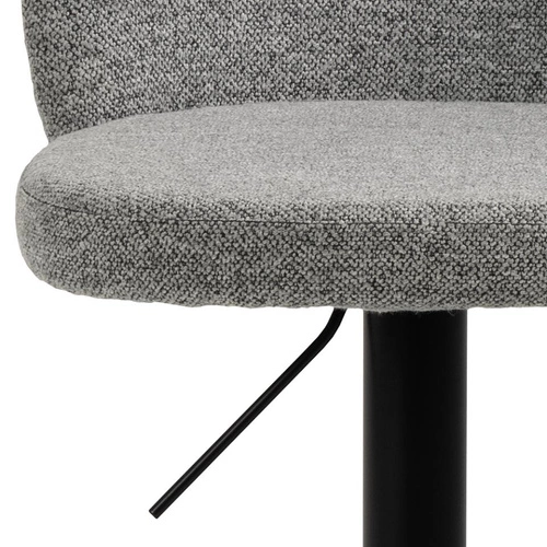 Hoker Patricia szary tapicerowany z oparciem regulowany obrotowy do wyspy kuchennej Actona