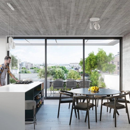 Plafon sufitowy TITRAN 2 biały nowoczesny metalowy do salonu i kuchni SOLLUX LIGHTING