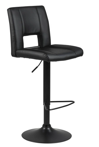 Hoker Sylvia czarny obrotowy z regulacją wysokości do kuchni nowoczesny z oparciem Actona