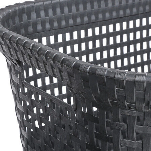 Nowoczesny kosz na pranie 45 l technorattan szary do łazienki 5five simply smart