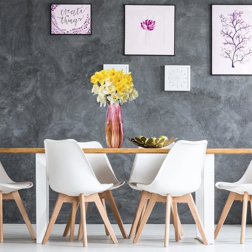 Wazon szklany Capella niebieski nowoczesny na kwiaty dekoracyjny do salonu