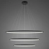 Lampa sufitowa LED Ledowe Okręgi No.3 czarna 100 cm nowoczesna do salonu z regulacją
