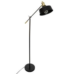 Lampa stojąca do salonu Flower czarna metalowa regulowana nowoczesna Atmosphera 155 cm