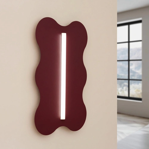 Kinkiet ścienny KLOVER burgund nowoczesny LED do salonu