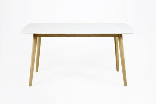 Stół do jadalni Nagano M White skandynawski biały blat drewniany nowoczesny 150x80 cm