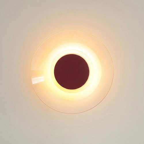 Kinkiet ścienny ASTRO LED burgund nowoczesny do salonu 28 cm
