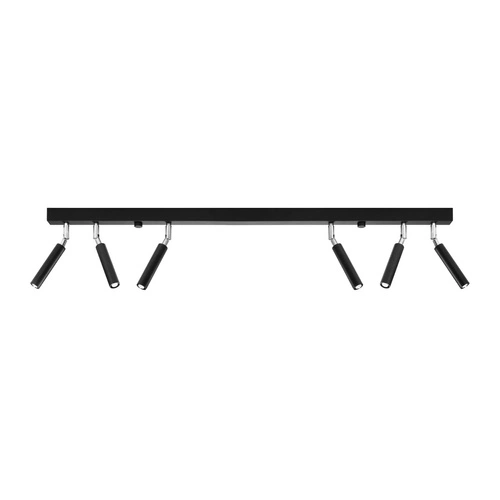 Plafon sufitowy Eyetech 6 czarny nowoczesny metalowy do salonu i kuchni Sollux