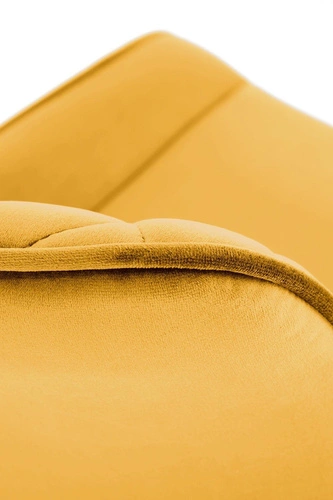 Krzesło obrotowe Veroniq tapicerowane welur musztardowe do jadalni i salonu nowoczesne