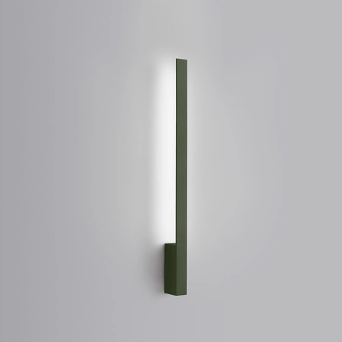 Kinkiet ścienny LAHTI 70 nowoczesny LED zielony oliwkowy aluminium do salonu i sypialni Thoro