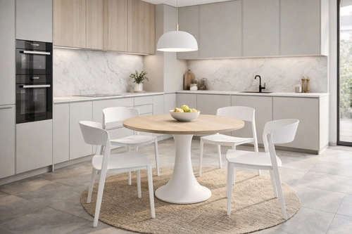 Krzesło Ribbon Intesi białe nowoczesne z tworzywa do jadalni i kuchni