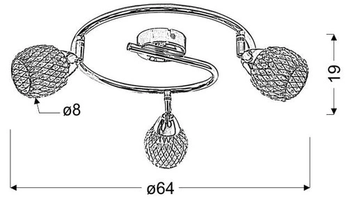 Nowoczesna lampa sufitowa Clear fioletowa 3-punktowa regulowana do salonu i kuchni