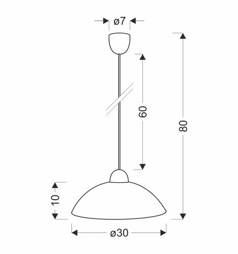 Lampa wisząca Alcara 1x60W E27 klosz  biały z wzorem