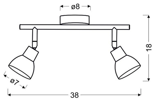 Lampa sufitowa LED Roy biała regulowana do salonu i kuchni 2-punktowa minimalistyczna