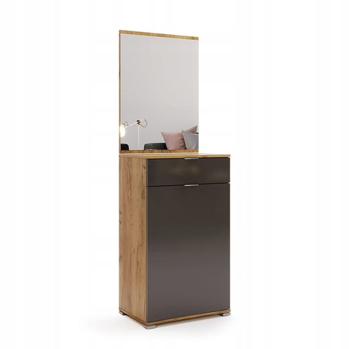 Komoda Lana 60 cm z szufladami dąb craft szary nowoczesna do sypialni Intesi