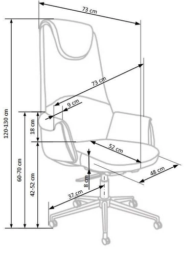 Fotel biurowy ergonomiczny Cavallo brązowy skórzany obrotowy z podłokietnikami do gabinetu