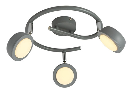 Lampa sufitowa Mild spirala 3x6W LED  szary 3000K