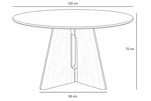 Stół okrągły Leban 120 cm marmur do jadalni i salonu nowoczesny
