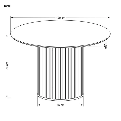 Stół okrągły do jadalni Delar 120 cm, nowoczesny dąb naturalny, skandynawski na jednej nodze