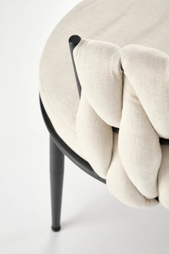 Krzesło do jadalni welurowe Wendy tapicerowane glamour na czarnych nogach Intesi