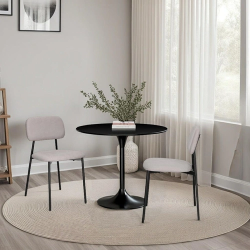 Zestaw 4 krzeseł Esther szare jasne