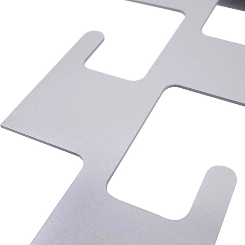 Nowoczesny wieszak ścienny do przedpokoju metalowy Zip Intesi szary półmat 4 haczyki