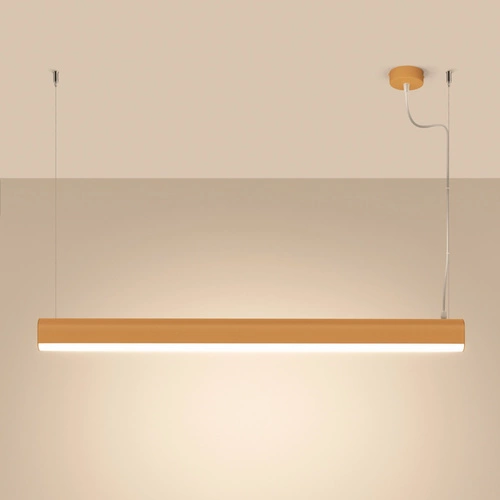 Lampa wisząca FARGE złota LED nowoczesna regulowana nad stół lub wyspę 120 cm