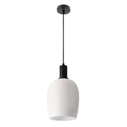 Lampa wisząca WOLKEN lampa wiszaca czarny 1x40W E27 klosz biały
