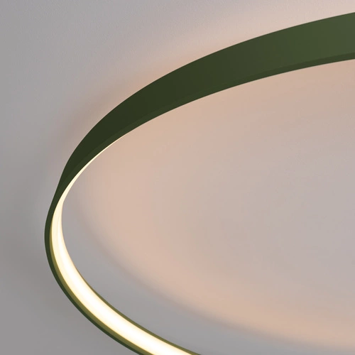 Plafon sufitowy LED RIO 110 zielony oliwkowy nowoczesny do salonu i kuchni Thoro