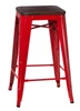 Hoker Paris Wood 65cm sosna orzech/czerwony metalowy