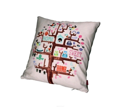 Poduszka dekoracyjna welurowa Sweet Home antyalergiczna do salonu i sypialni 40x40 cm