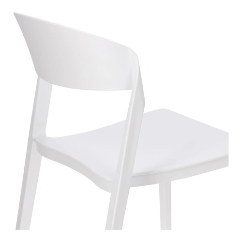 Krzesło Ribbon Intesi białe nowoczesne z tworzywa do jadalni i kuchni