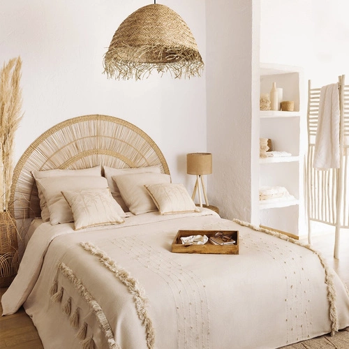 Lampa wisząca boho Sea view 56cm naturalna z trzciny do salonu lub nad stół Atmosphera