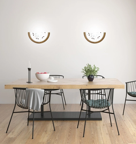Plafon Rustica plafon 0,5 drewno standard 1x60 w E27 dąb indeks obi