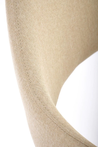 Krzesło tapicerowane Island beżowe z podłokietnikami do jadalni nowoczesne skandynawskie Intesi