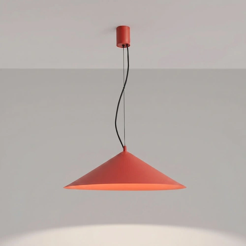 Lampa wisząca FINT czerwona LED do salonu regulowana 50 cm