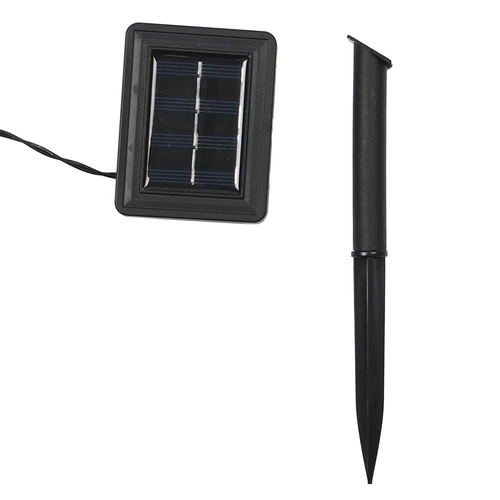 Girlanda świetlna solarna LED Intesi kolorowa z 20 żarówek do ogrodu tarasu lub balkonu