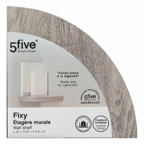 Półka narożna Fixy okrągła szara