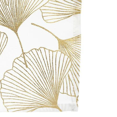 Biała i złota podkładka Ginko 45x30 cm nowoczesna na stół do jadalni Feeric Christmas