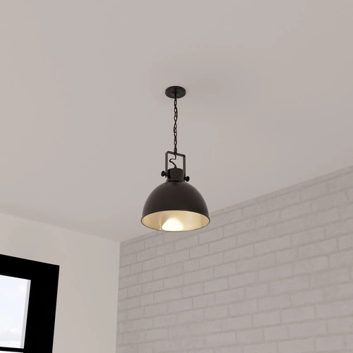 Lampa sufitowa Basalt czarna industrialna do salonu i kuchni Atmosphera 35 cm