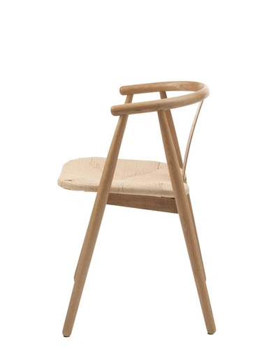 Krzesło drewniane Relate do jadalni z podłokietnikami dąb boho