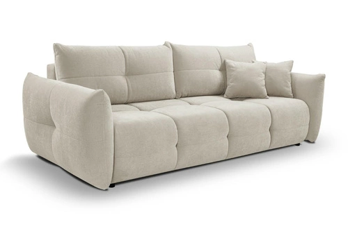 Sofa rozkładana Bode 3 osobowa z funkcją spania do salonu skandynawska beżowo-szara