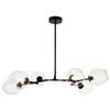 Lampa wisząca MODERN ORCHID-6 czarna szklana do salonu 130 cm regulowana