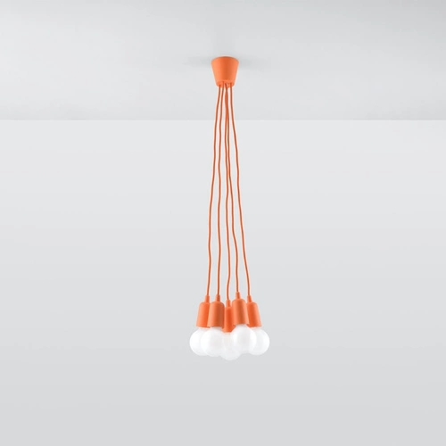 Lampa wisząca DIEGO 5 pomarańczowy