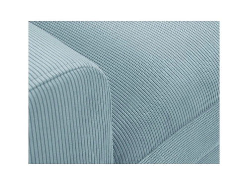 Narożnik z funkcją spania Moghan Light Blue Corduroy Prawostronna kolor nóg czarny