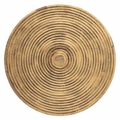 Zestaw 2 okrągłych stolików kawowych Etnik loft złoty czarny do salonu Atmosphera