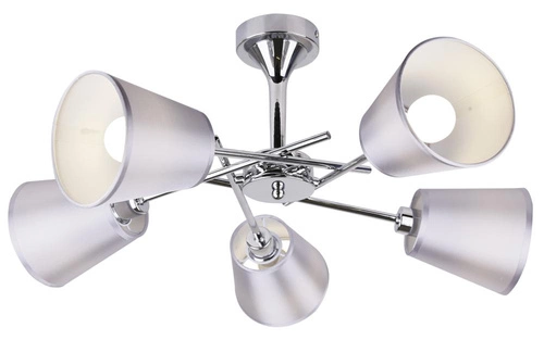 Lampa wisząca Vox 5x40W E14 chrom  z abażurem