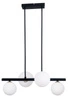 Lampa wisząca Kama lampa wisząca  czarny+złoty 4x28W G9 klosz biały