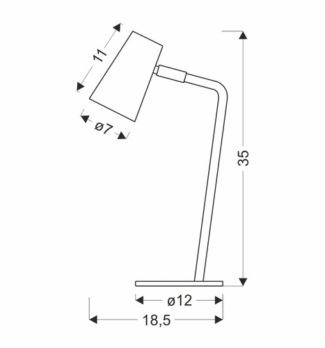 Nowoczesna czarna lampa stołowa Musk Candellux metalowa regulowana do sypialni i na biurko
