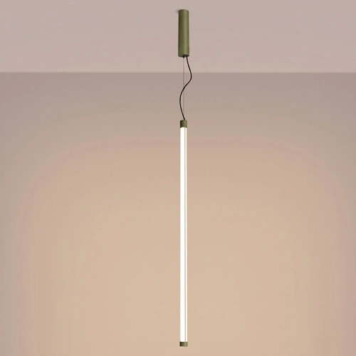Lampa wisząca TRANG LED oliwkowa regulowana nad wyspę 3000K